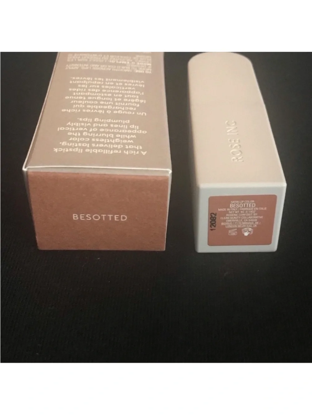 ROSE INC Satin Lip Color Refillable Hydrating Lipstick in Besotted 0.14 oz / 4 g